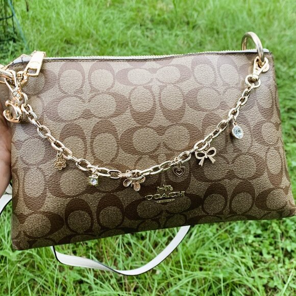 Coach Mia Crossbody Handbag in Leather & Signature Canvas - Picture 4 of 16